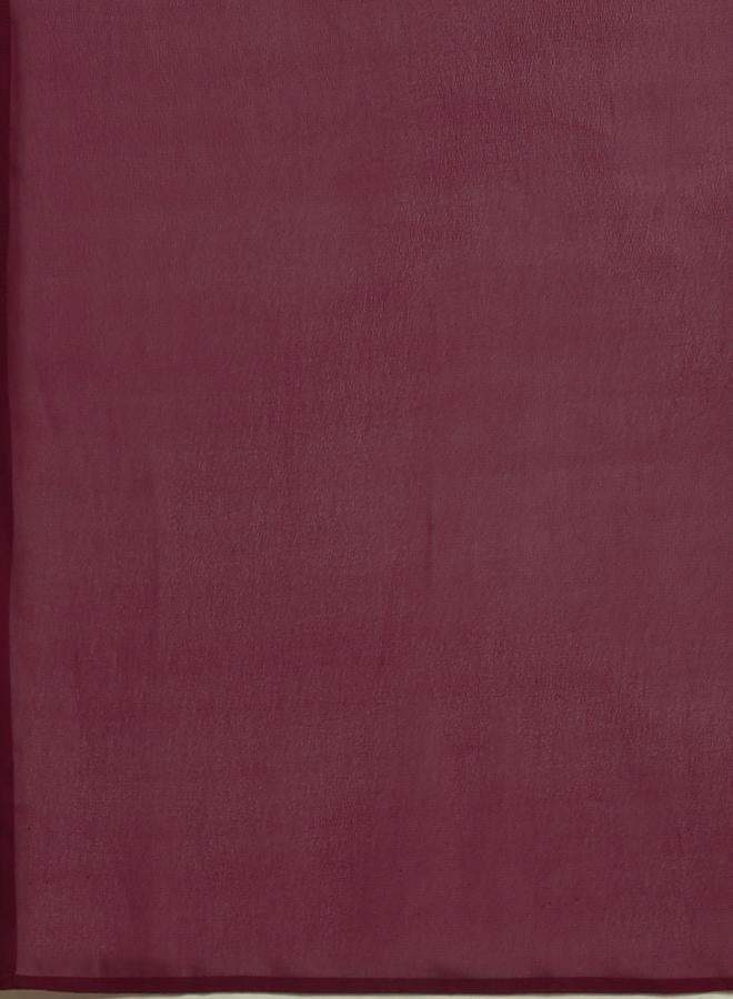 globus Women Maroon Strappy Embroidered Maxi Dress - Image 4